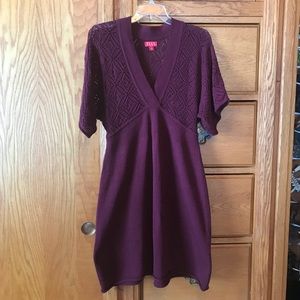 Burgundy sweater dress